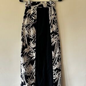 Black and White Maxi Pencil Skirt for Resort Wear